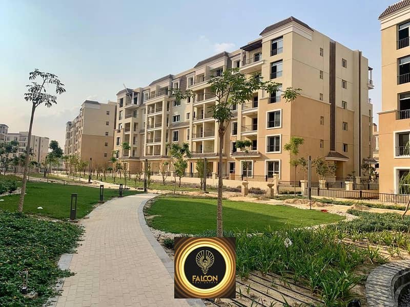 For sale, an apartment in a distinguished compound in New Cairo, next to Madinaty, in Sarai Compound, in installments over 8 years without interest 3