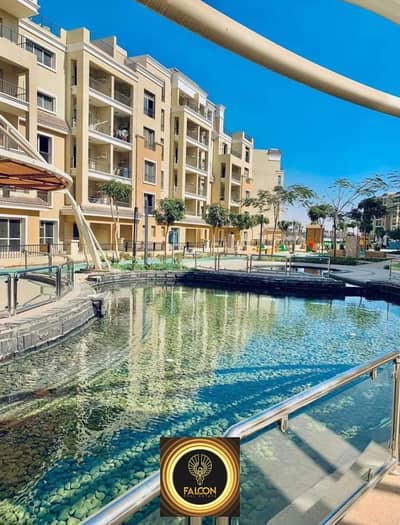 For sale, an apartment in a garden, a bargain, with a 42% discount for cash - in installments, in the heart of New Cairo, on the Suez Road, in front o