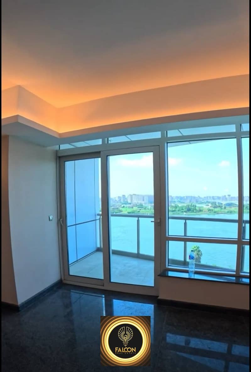 With the highest investment return apartment with full Nile view fully finished and furnished for sale with installments in Maadi next to Hilton 7