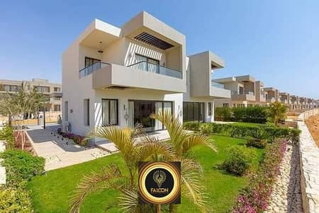 Luxury stand alone villa with panoramic sea view, fully finished, in Azha, Ain Sokhna, with a 30% discount