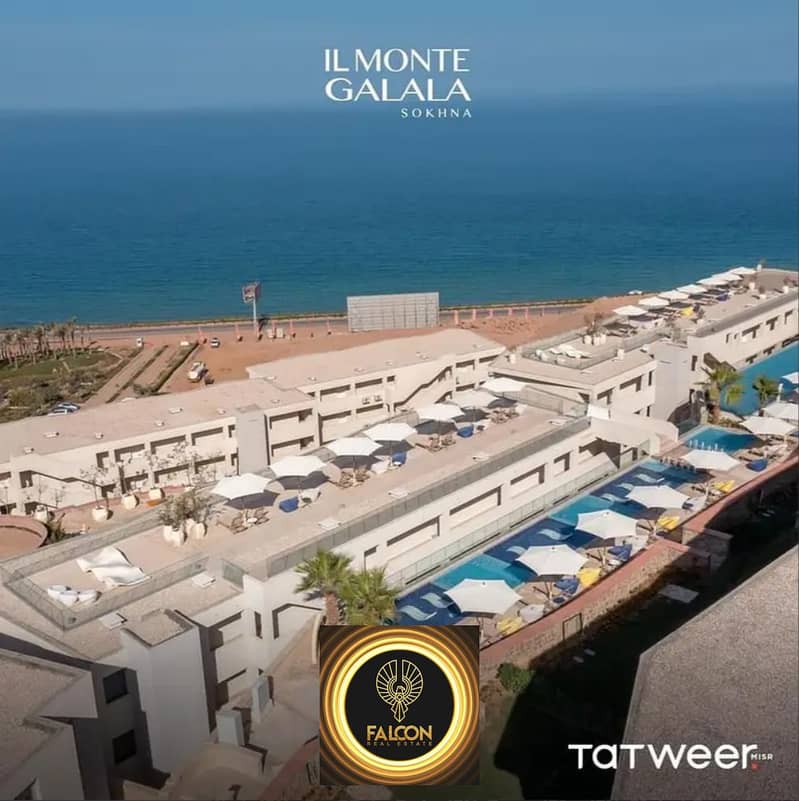 شاليه 70 متر للبيع seaview بدون مقدم 0% فـــ IL Monte Galala  المونت جلاله بأعلي نقطه في العين السخنه ع طريق الزعفرانه 1