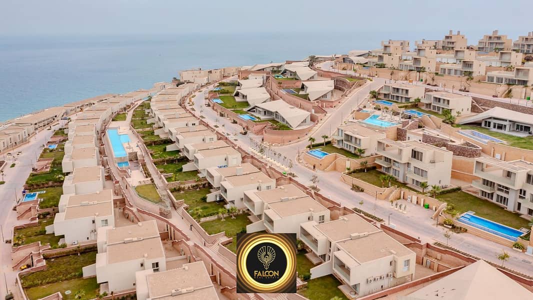 Chalet 70 meters for sale, seaview, 0% down payment, in IL Monte Galala, at the highest point in Ain Sokhna, on Zaafarana Road 8