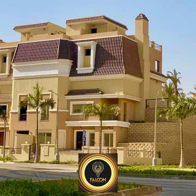 Villa for sale at price of an apartment in Sarai Mostaqbal City Compound 3 floors with a distinctive division Prime location next to Madinaty