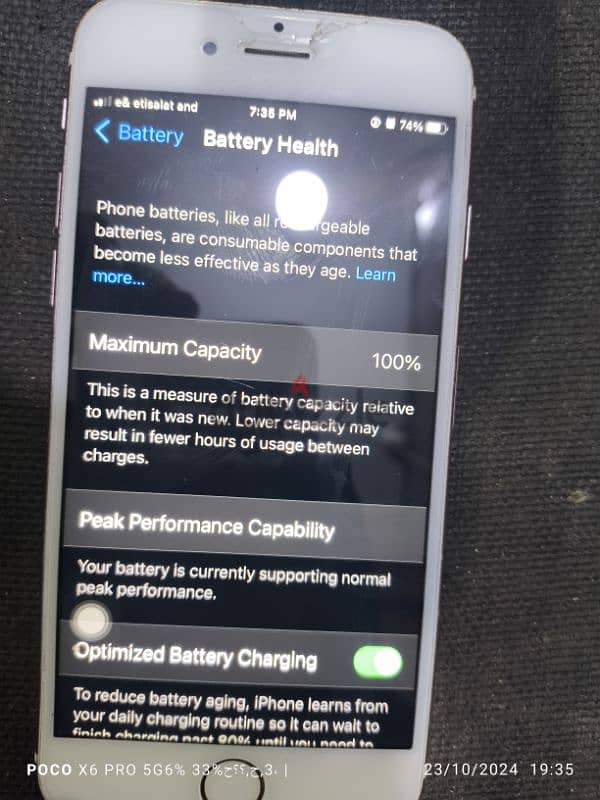 ايفون 6S مساحه ١٢٨ جيجا بطاريه ١٠٠٪ مغير بطاريه فقط اصليه 3