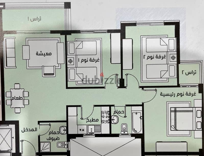 شـقة للبيع في مدينتي Madinaty مساحة 116m في الـB14 بـ أقل مقدم 4