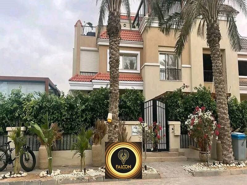 Villa with imaginative green area view directly next to Madinaty with a special cash discount for sale with 8 years installments in Sarai New Cairo 2