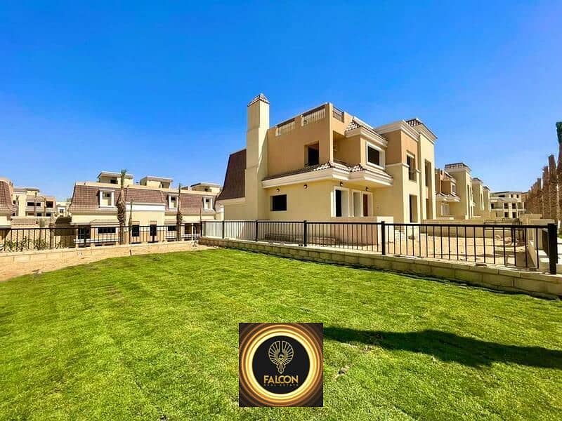 Villa with imaginative green area view directly next to Madinaty with a special cash discount for sale with 8 years installments in Sarai New Cairo 8