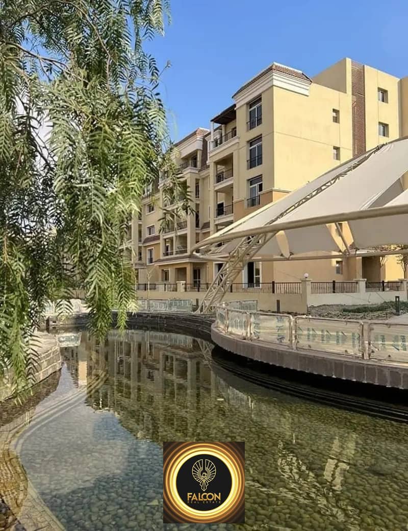 For sale in Sarai Compound, an apartment of 155 square meters, with a distinctive view of the garden, and with cash installments over 6 years 6