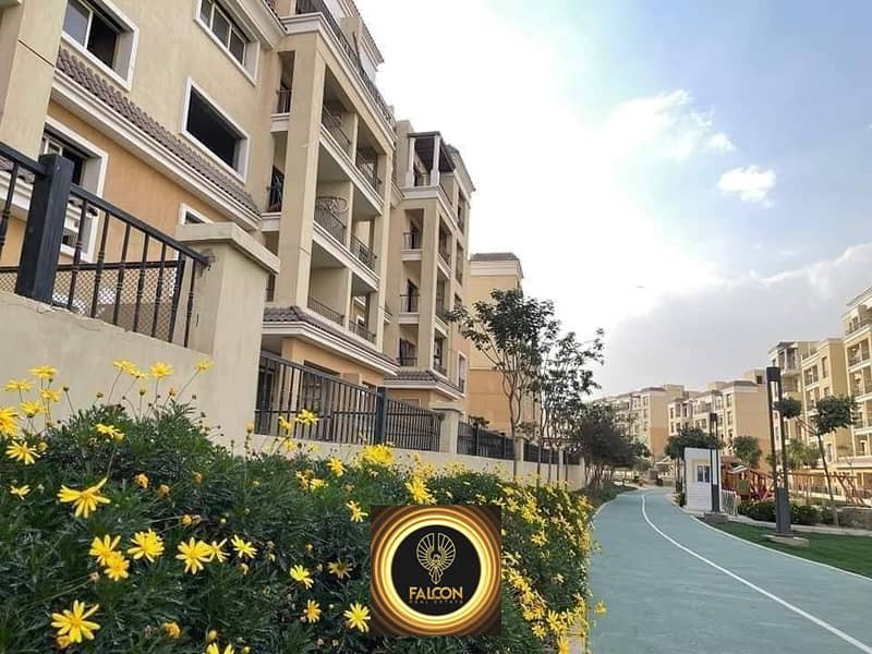 For sale in Sarai Compound, an apartment of 155 square meters, with a distinctive view of the garden, and with cash installments over 6 years 11