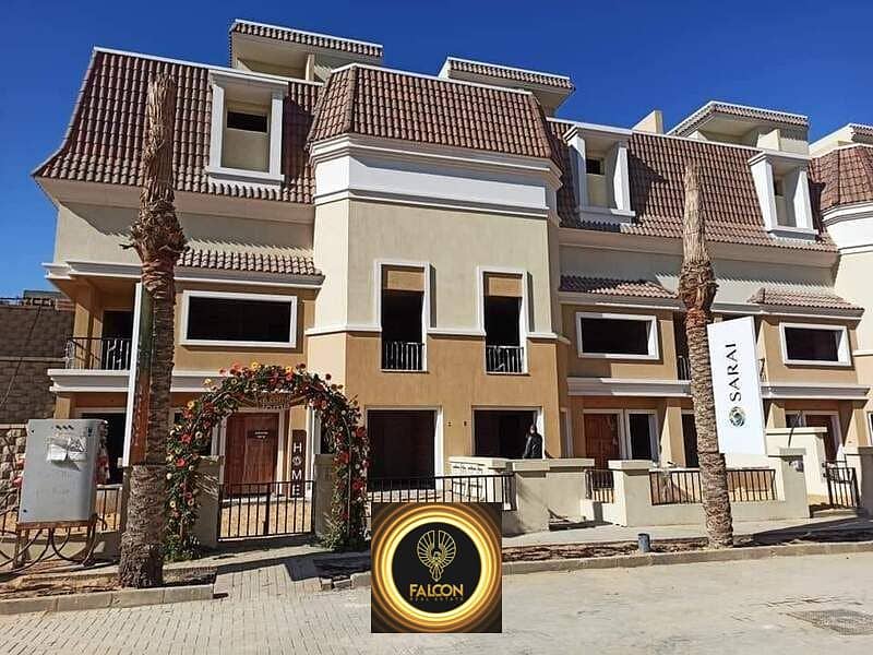 Premium Corner Town House Villa Direct Lagoon 206m With Distinctive Division Prime Location For Sale In Sarai New Cairo Next To Madinaty 5