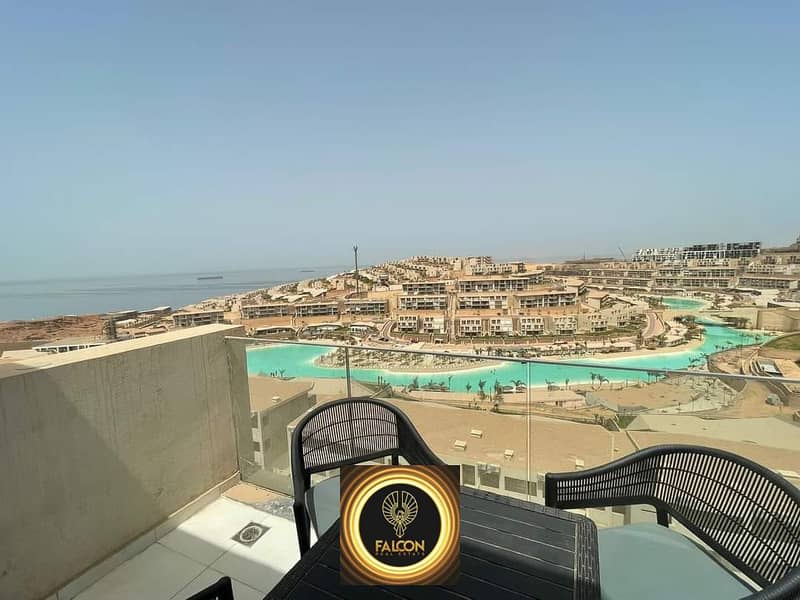 With DP 0% Premium Sea View Chalet Ultra Super Lux Finishing 95m Prime Location For Sale In IL Monte Galala Ain Al  Sokhna With Installments 4