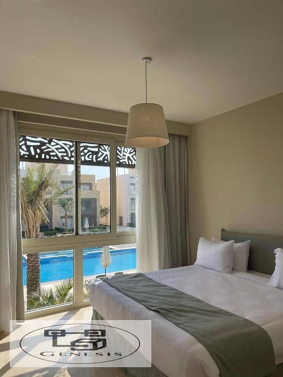 Receive immediately a super deluxe finished chalet with kitchen and air conditioners in the heart of El Gouna, Mangroovy Resort 8