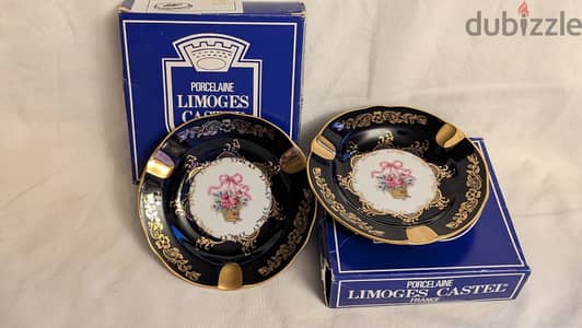 Limoges Ashtray - Gold 22k - Set of 2 - Made in France