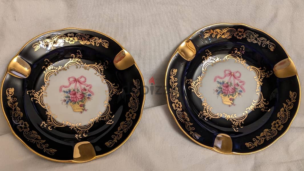 Limoges Ashtray - Gold 22k - Set of 2 - Made in France 1