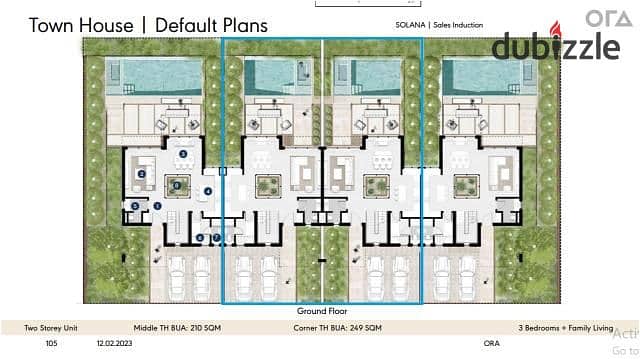 تاون هاوس متشطبه للبيع 210 م في Solana East التجمع 5