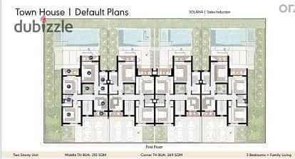تاون هاوس متشطبه للبيع 210 م في Solana East التجمع 6