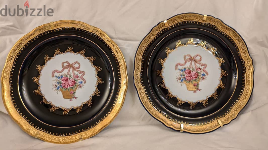 Limoges Plates - Gold 22k - Set of 2 - Made in France 3