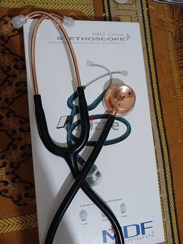 MD One Adult Stethoscope - Black/Rose Gold 0