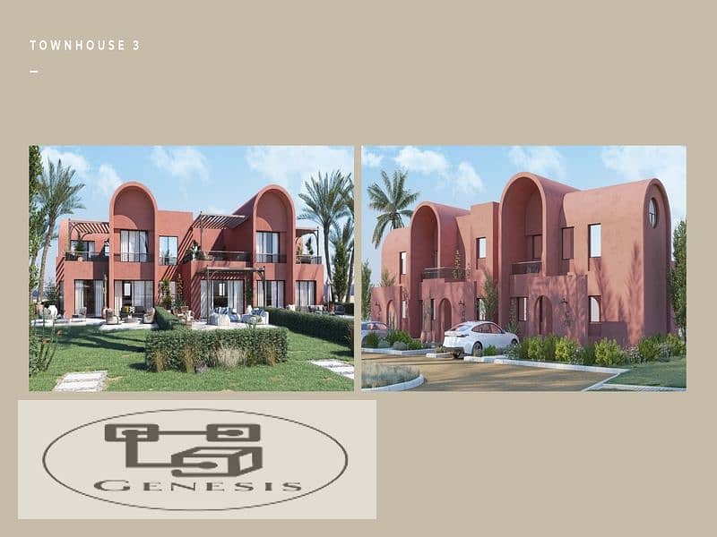 Chalet 92m for sale in Kamaran El Gouna Orascom - overlooking sandy pools 10