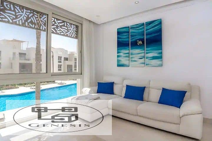 Ready to move Sea view 1Br Beach And Pool Apartment in Mangroovy gouna 5