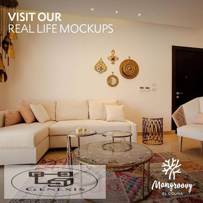 Ready to move Sea view 1Br Beach And Pool Apartment in Mangroovy gouna 6