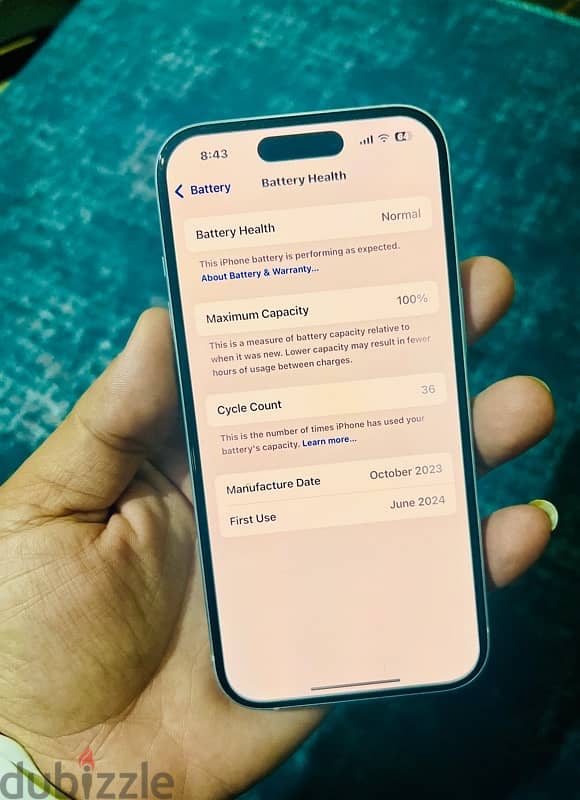 iPhone 15 (128)  battery 100 3