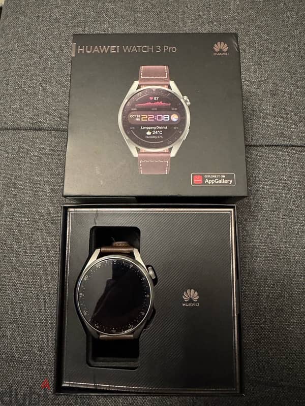 Huawei Watch 3 Pro ساعة هواوي بحالة ممتازة زي الجديدة 0