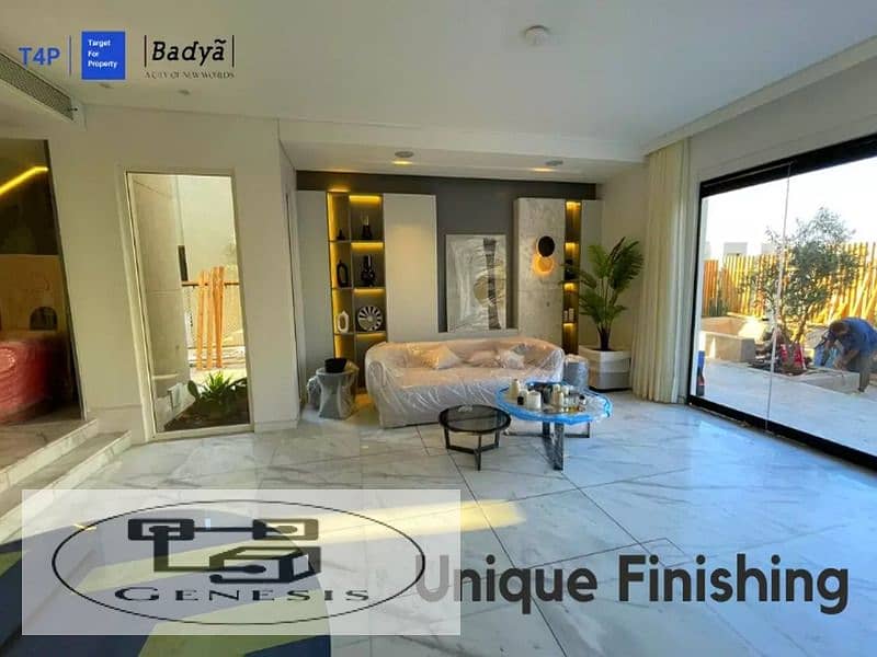 Apartment with immediate receipt, 171 m + garden, for sale in the heart of 6th of October, in installments, in Badya Palm Hills, 6th of October | fini 13