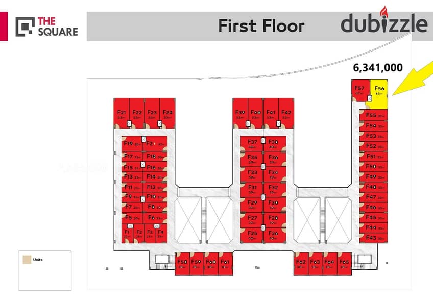 محل تجارى مول the square طريق الحريه الشروق 2 2