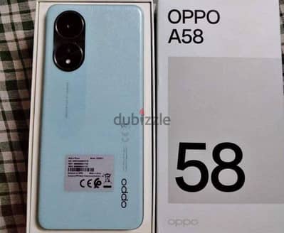 oppo A58 زيرو بالعلبه وكل مشتملاته