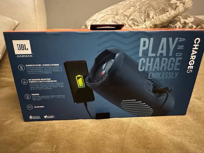 JBL Charge 5 Portable Bluetooth Speaker - Blue 2