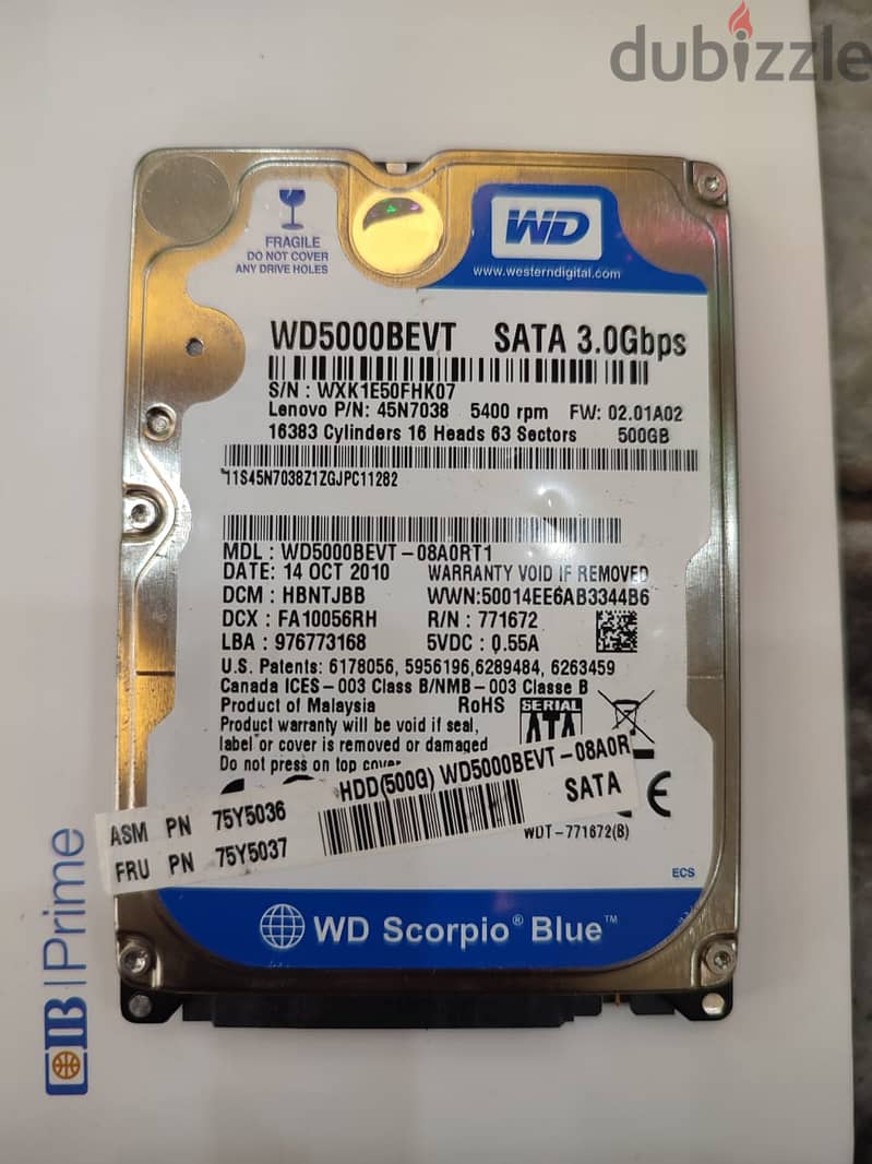 HDD 500 LAPTOP 3