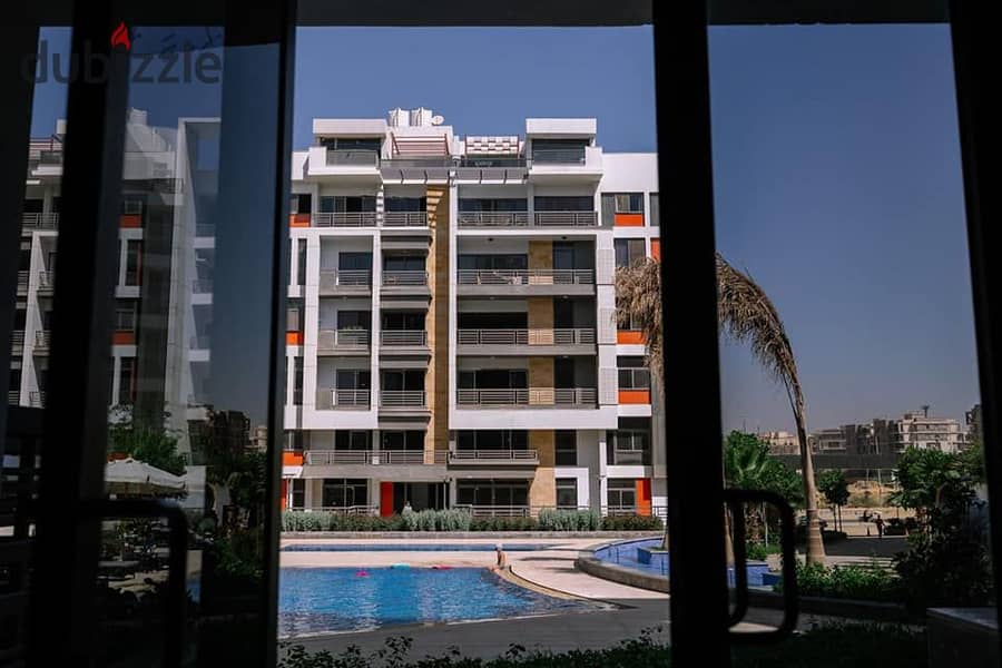 Apartment for sale 3BR with private garden, in The Icon Gardens Compound Next To AUC 6