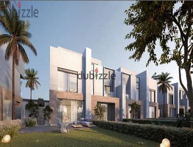 A prime twin house with remaining installments available in Alkarma Vaha, located in the best spot in Sheikh Zayed.