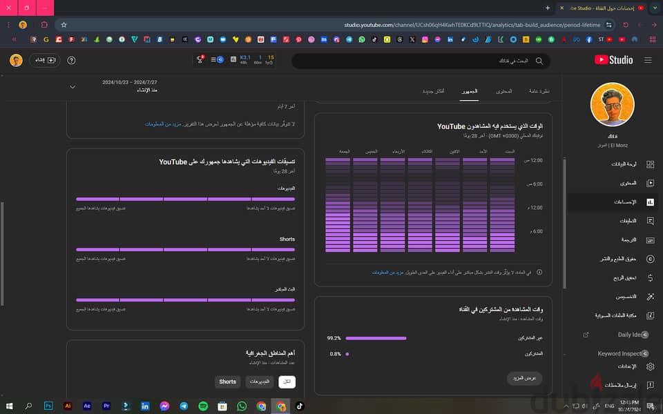 قناة يوتيوب مفعلة الربح بنسبة 100% 3