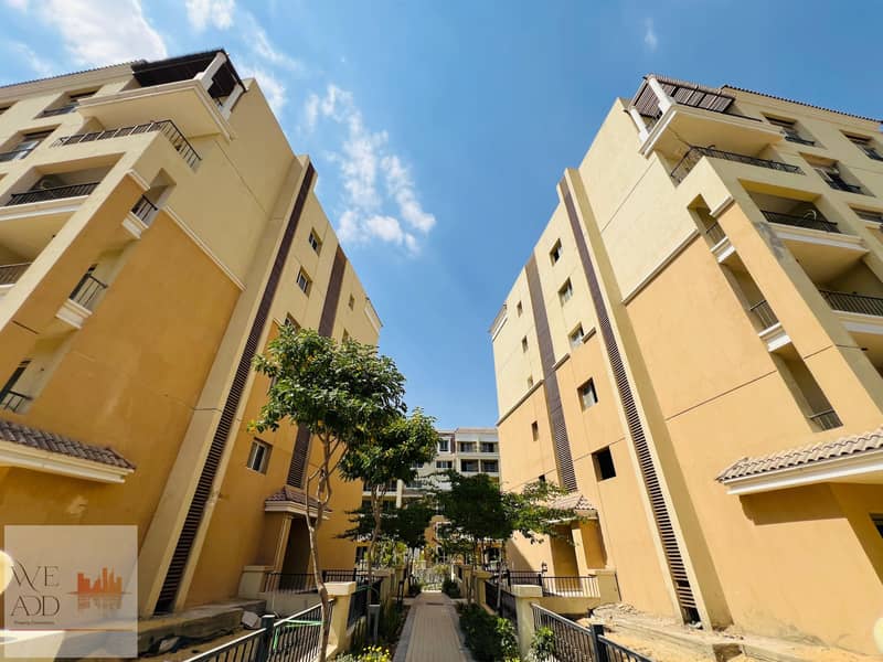 Apartment 182 m, immediate delivery, in Sarai Compound, third floor, completed installments and maintenance, Open View, Phase S2, next to Madinaty 20