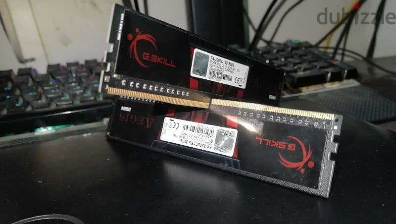 ( Ram - رامات) G. SKILL AGIES 8gb + 8 gb = 16gb ddr4 3200mhz 3