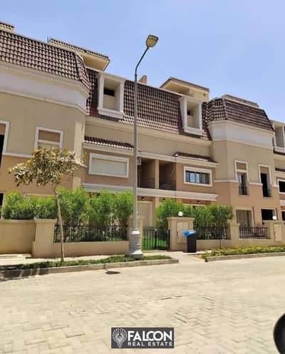 with 42% cash discount Town house, with a Prime view, on Central Park , in Compound, new cairo