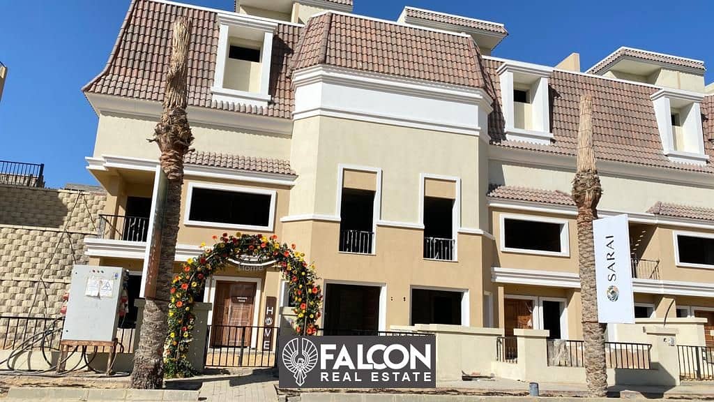 For sale, a villa with delivery close by, with a 38% discount on cash, a prime location in Sarai, New Cairo 0