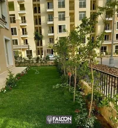 Apartment with garden area of ​​165 meters for sale in New Cairo with the most beautiful view inside the Saray Location compound, very distinctive,