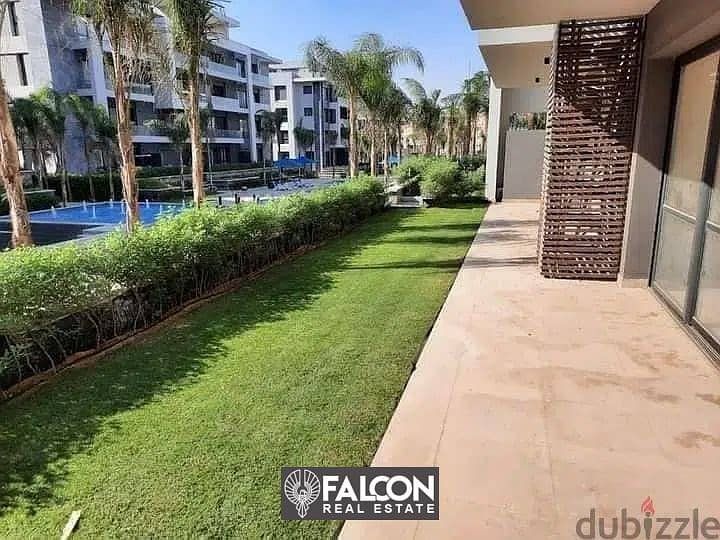 A luxurious apartment with a private garden, fully finished, immediate receipt, ready to move in El Patio 7 Compound - Fifth Settlement - New Cairo 9