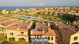 Chalet on the sea for sale in La Vista Gardens, Ain Sokhna, fully finished, 5 years installments 0