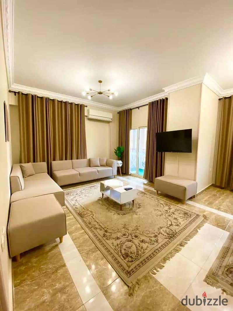 Furnished apartment for rent in Al Mostsharin Compound  Extra Super Lux - Fifth Settlement 12