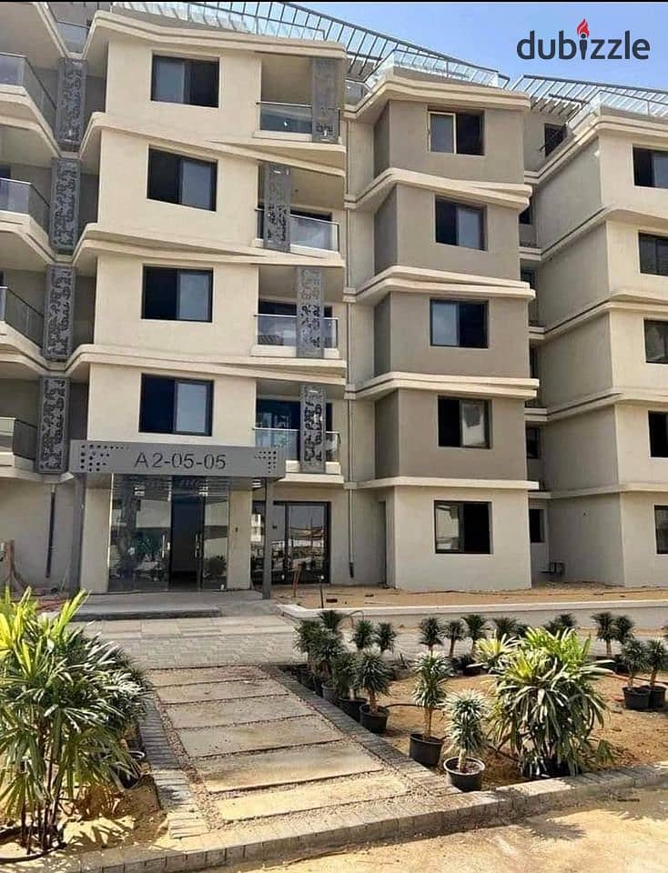 Immediate receipt apartment, fully finished, with a European-style Garden, with a 10% down payment, in Badya Compound [October] 10