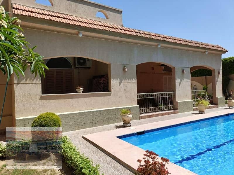 Luxurious Villa With Swimming Pool -Excellent landscape & prim location- in King Mariout 1