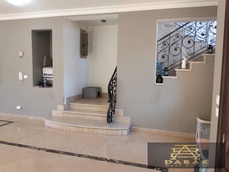 "Fully finished independent villa for sale in Madinaty, completely paid, directly north-facing, overlooking the best wide garden view. " 6