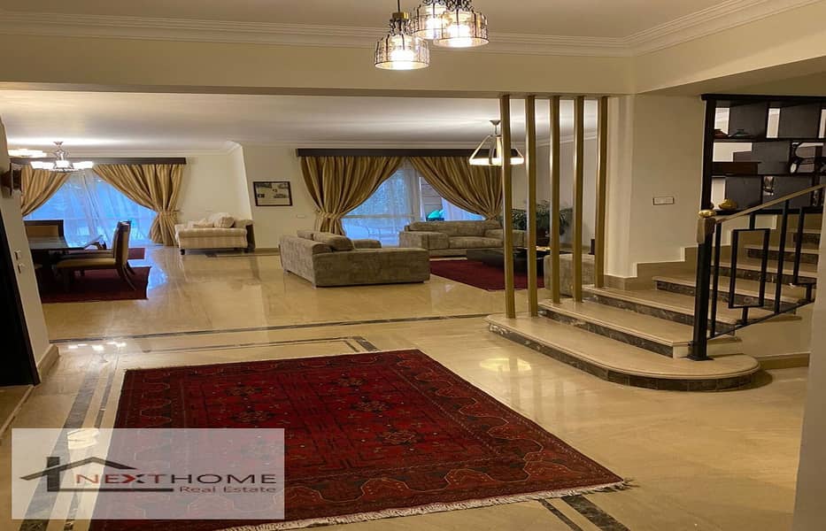 twin house 350m fully furnished for sale in bellagio sabbour new cairo view landscap bahry under market price 2