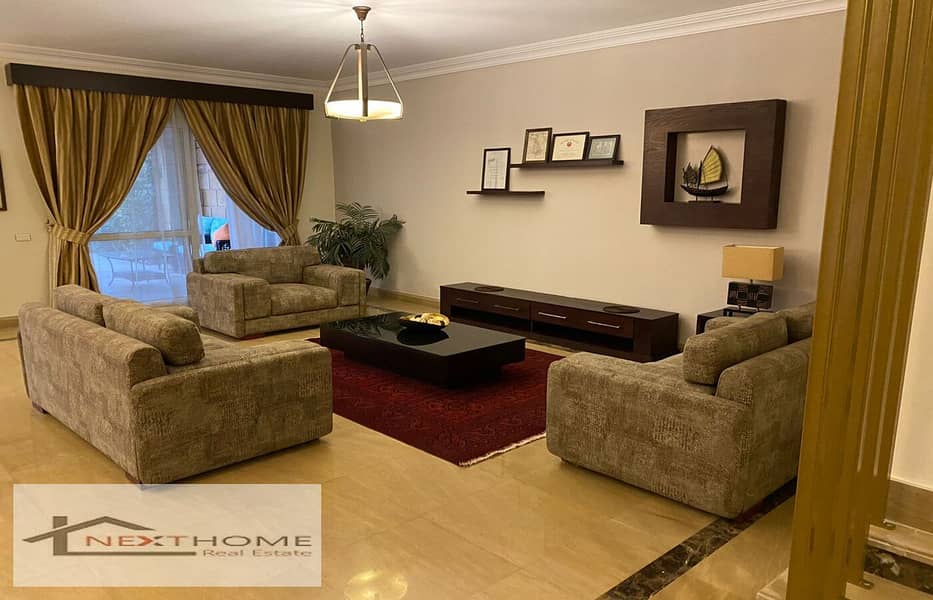 twin house 350m fully furnished for sale in bellagio sabbour new cairo view landscap bahry under market price 8