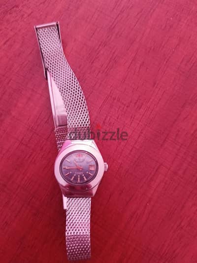 A stainless steel, water resistant automatic watch for women