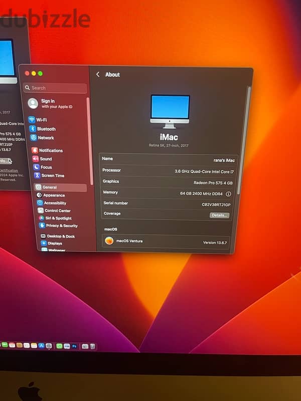 imac 27” 2017 64 RAM 0